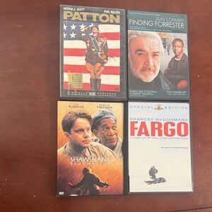 DVD Movie Collection: Patton, Finding Forrester, Shawshank Redemption, Fargo